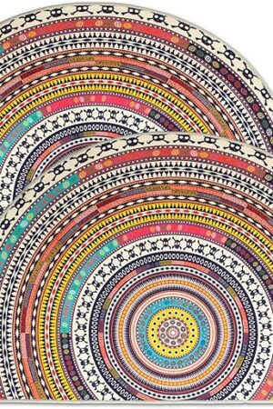 2 Pcs Half Round Home Welcome Door Mat,24''X36'' Indoor Welcome Doormat Outdoor Carpet Entrance Rug Living Room Bedroom Entrance Mat (24''X36'', 2)