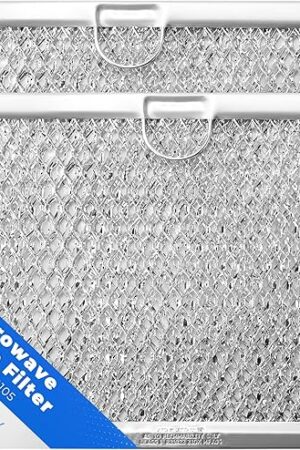 5304464105 Microwave Vent Filter 5 x 7-5/8,Fit Frigi-daire G-E Microwave,Replace WB06X10608 5304517871 5304509444 (2 Pack by TOMOON)