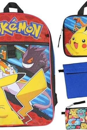 Bioworld Pokemon 16" Backpack 5PC Combo Set
