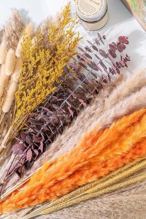 WILD AUTUMN Fall Decor Pampas Grass Decor Eucalyptus Boho Decor Bouquet Dried Pampas Home Decor Dried Flowers Bouquet for Wedding Fall Decorations for Home Floral Arrangements Table