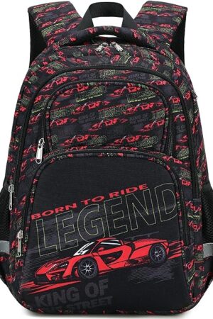 abshoo Cute Car School Backpack For Boys Elementary Kindergarten Kids School Bag (Car Black)