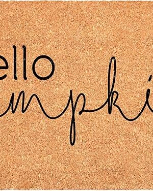 Calloway Mills Hello Pumpkin Doormat (Tan/Black, 24" x 36")