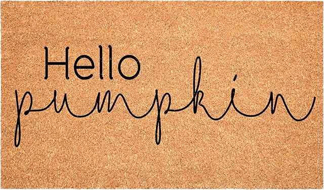 Calloway Mills Hello Pumpkin Doormat (Tan/Black, 24" x 36")