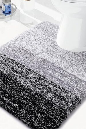 Arotive Microfiber Toilet Rugs U-Shaped Bathroom Rugs Bathroom Mat 24x20