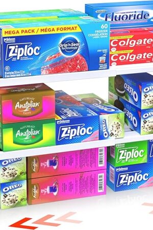 3-Tier Pantry Cabinet Organizers and Storage Kitchen Plastic Wrap Organizer Aluminum Foil Multi-Purpose Use