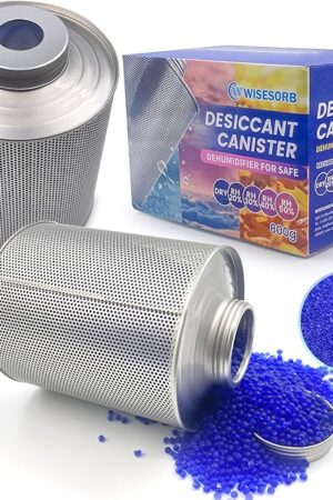 800 Gram Gun Safe Dehumidifier, 1 Pack of 1.77 LBS Rechargeable Dehumidifier Blue to Pink Silica Gel Desiccant Moisture Absorbers, Dehumidifiers for Room, Bedroom, Safe, Closet, Bathroom, Car