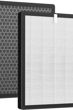 2 Pack KQ-36/KQ-36A Filter Replacement Compatible with Aucleia KQ-36 Air Purifier Larger 3-Stage Filtration for 99.97% Particle Reduction Dust Pets Hair Smoke Odor for Home Large Room 2,100 Ft²