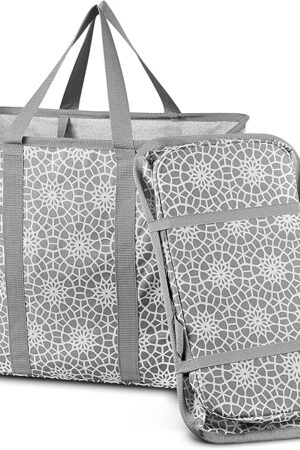 YOHOM Flexible Laundry Basket 80L, Folding Hamper for Clothes Large Collapsible Tote for Big Family, Portable Storage Basket for Dorm, Bedroom and Bathroom (Gray (80L))