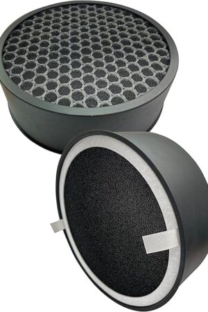 Comfort Zone Clean CZAPH132 Replaceable HEPA Filters w/Charcoal Pre-Filter - Removes Smoke, Odor & Pollutants - Traps Allergens, Dander, Airborne Particles - Smokers, Allergy -Sensitive People 2-Pack