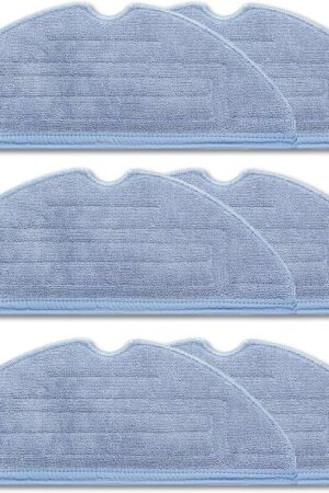 6 Pcs Replacement Mop Pads Compatible with Roborock S7 S7+ S7 MaxV S7 MaxV Plus S7 MaxV Ultra T7S T7S Plus S8 S8+ Plus Robot Vacuum, Microfiber Mopping Cloth Pad Accessories