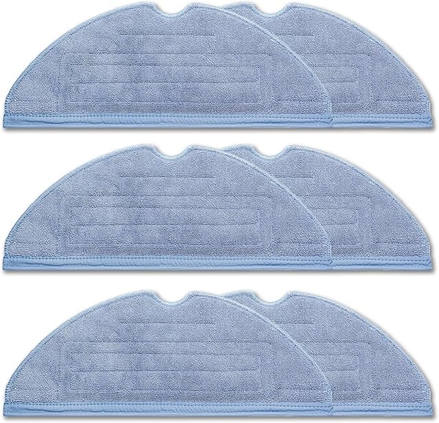 6 Pcs Replacement Mop Pads Compatible with Roborock S7 S7+ S7 MaxV S7 MaxV Plus S7 MaxV Ultra T7S T7S Plus S8 S8+ Plus Robot Vacuum, Microfiber Mopping Cloth Pad Accessories