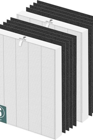 C545 HEPA Replacement Filter S for Winix C545 Air Purifier,2 x H13 True HEPA Filters + 8 x Activated Carbon Pre-Filters,Part 1712-0096-00 and 2522-0058-00