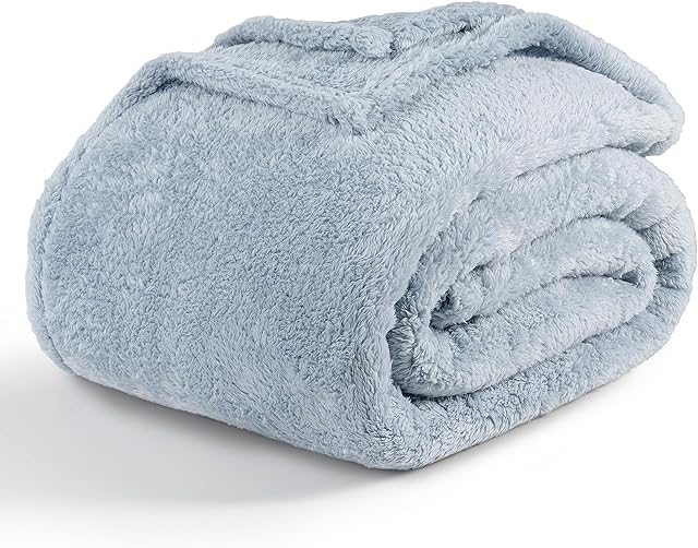 Berkshire Blanket Classic Extra-Fluffy™ Throw Blanket, Blue Mist, 50x60 Inches