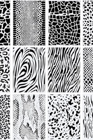 Zonon 12 Pieces Leopard Stencils Animal Cheetah Stencils Reusable Snakeskin Painting Template for Bleaching Shirts Baking DIY Crafts Wall(8.3 x 11.7 Inch)