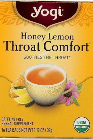 Yogi Tea, Honey Lemon Throat Comfort, 16 Count, Packaging May Vary
