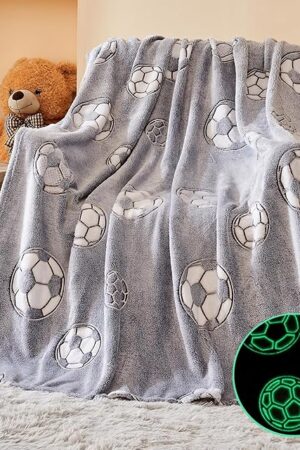 Wajade Soccer Blanket Light Grey 50"x60"