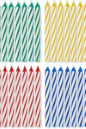 American Greetings Birthday Candles, Small Multicolored Spiral (48-Count)