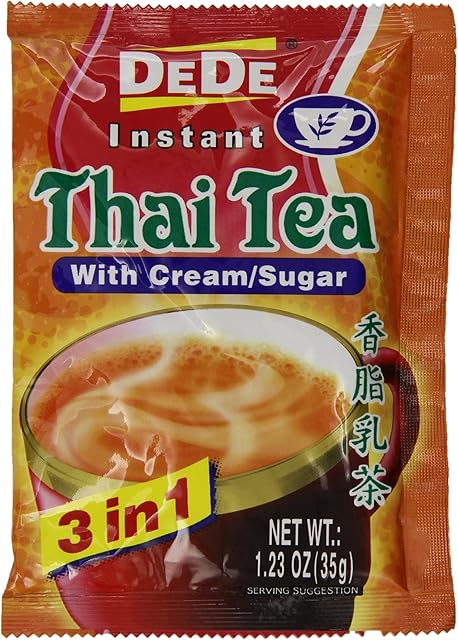 De De Instant Thai tea with Cream and Sugar, 1.23oz x 12pks