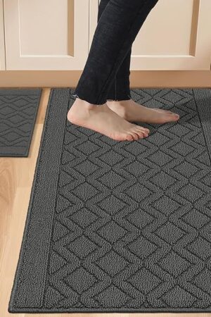 COSY HOMEER Kitchen Rug Mats Soft Kitchen Mat Specialized in Anti Slippery Machine Washable