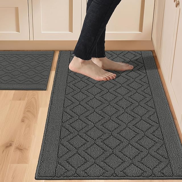COSY HOMEER Kitchen Rug Mats Soft Kitchen Mat Specialized in Anti Slippery Machine Washable