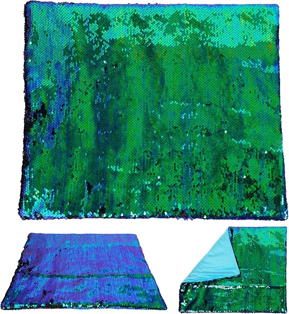 Weighted Lap Pad for Kids 5lbs, 21"x18" Weighted Blanket for Kids, Sequin Lap Pad, Sensory Blanket for Home and Travel, Fun Interactive Sequin Sensory Stimulation to Encourage Focus and Attention