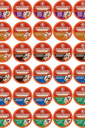 Cold Stone Creamery Beverages Coffee Pods Compatible with K Cup Brewers Including 2.0 - Ice Cream Flavored Assorted Variety Pack, 40 Count