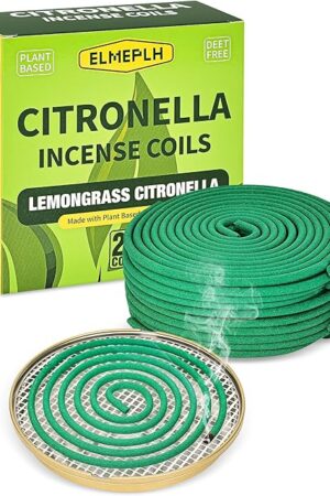 Citronella Incense Coil Outdoor - Each Burns for 8 Hours (Contains 20 coils & 1 Stands)