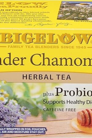 Bigelow Herbal Tea Bags Lavender Chamomile Plus Probiotic