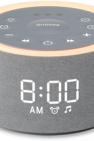 Dreamegg D1+ Sound Machine & Alarm Clock - Sound Machine for Sleep, White Noise Machine with 29 Soothing Sounds, Night Light, 0-100% Dimmable, White Noise Alarm Clock for Bedrooms Adults Baby
