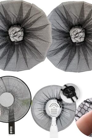 20 Inch Fan Cover, 2 PACK 20" Pedestal Fan Dust Cover for Kids Children Finger Protection,Fan Mesh Cover for 20 in Stand Up Round Fan for Home Office Shop Playground,Washable,Reusable