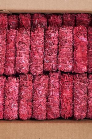 Dragon's Blood Sage Smudge Sticks for Cleansing House, Meditation, Yoga, Negative Energy Cleanse | 4 Inch Dragon Blood Sage Bundles (6)