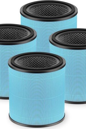 AP0601 Replacement Filter Compatible with AIRTOK AP0601 Air Purifier, 4-in-1 H13 True HEPA and High-Efficiency Activated Carbon Filter, AP0601-RF, 4 Pack