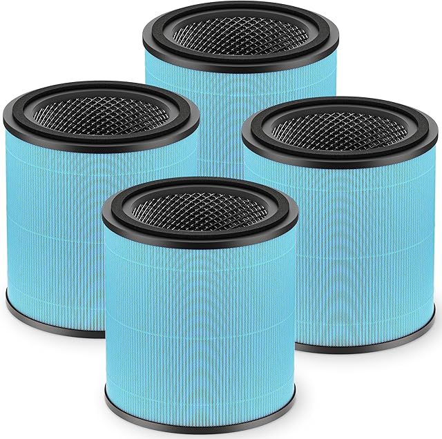 AP0601 Replacement Filter Compatible with AIRTOK AP0601 Air Purifier, 4-in-1 H13 True HEPA and High-Efficiency Activated Carbon Filter, AP0601-RF, 4 Pack
