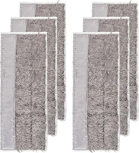 6 Pack Washable Dry Mopping Pads Replacement Compatible for IRobot Braava Jet M6 (6110) (6112) Reusable Robot Mop Microfiber Sweeping Pads