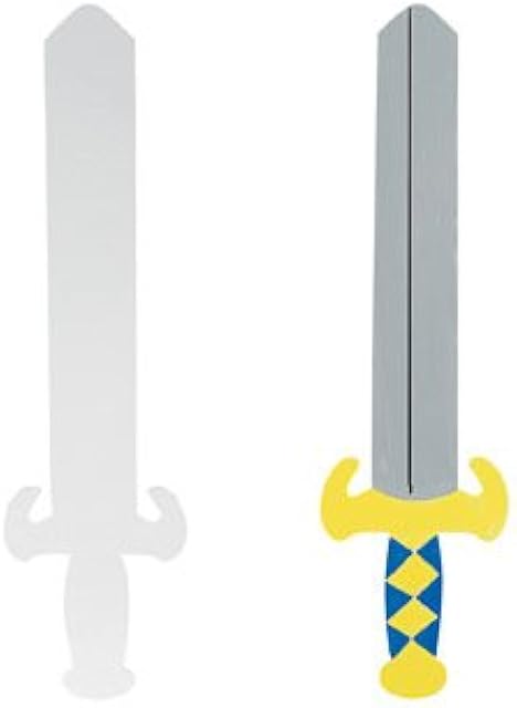 The Fun Express DIY Swords for Kids - Makes 12, Each Toy is 20 inches Long - Crafts for Kids and Fun Home Activities - VBS Vacation Bible School Supplies/Decor