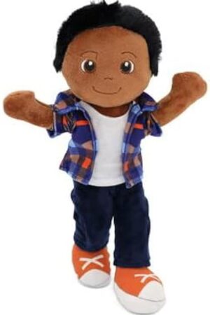 The Playtime by Eimmie 14" Soft Baby Doll for Boys (Charlie) - Plush Rag Doll for Toddlers & Infants, Washable Stuffed Toy with Sensory Fabric Body - Great for Baby Showers, Birthdays & Special Occasions