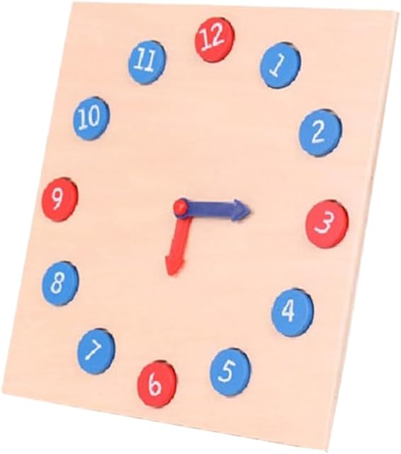 The MAGICLULU Wooden Numbers Clock Multifunctional Educational Puzzle for Early Learning Cognitive Development Clock for Kindergarten Science Teaching Aid