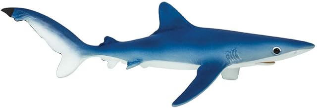 The Safari Ltd. Blue Shark Figurine - Detailed 7" Plastic Model Figure - Fun Educational Play Toy for Boys, Girls & Kids Ages 3+