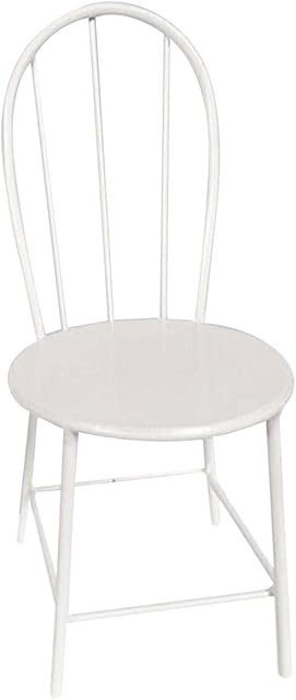 The 1/6 Scale Dollhouse Miniature Metal Dining Chair Furniture Accessory, White