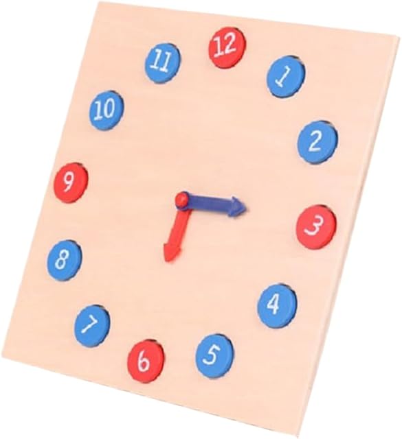 The Ciieeo Wooden Numbers Clock Multifunctional Educational Puzzle for Early Learning Engaging Clock Learning Game for Kindergarten Science Teaching