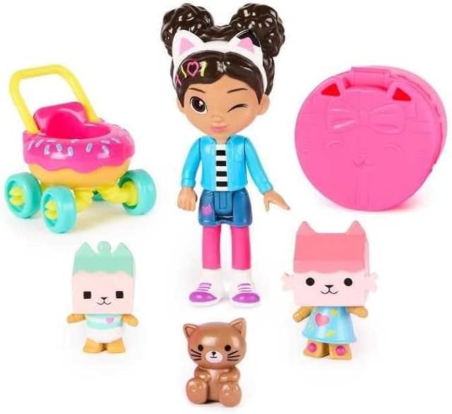 The Gabby’s Dollhouse, Kitty Care Figure Set with Gabby, Baby Box, Baby Benny Box, Surprise Toys & Dollhouse Accessories, Kids Toys for Girls & Boys 3+