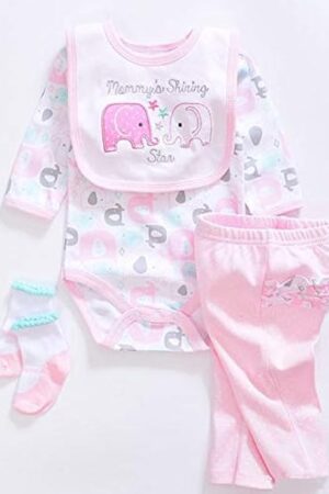 The Reborn Baby Doll Clothes Baby Girl Doll Clothing Outfit Accessories 4 Pices Sets for 20- 23 Inches