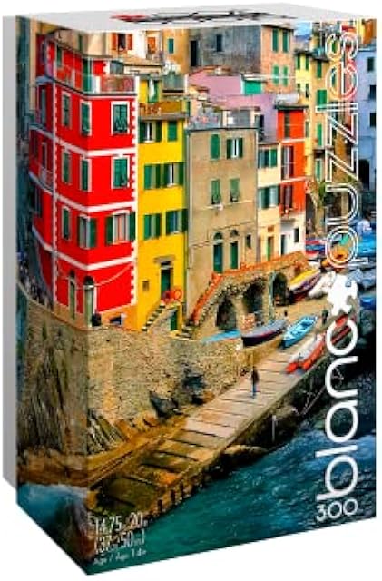 The Buffalo Games - Kyle Huber - Brights of Cinque Terre - 300 Piece Jigsaw Puzzle for Adults -Challenging Puzzle Perfect for Game Nights - Finished Size is 21.25 x 15.00