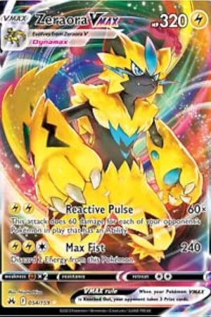 The Pokemon - Zeraora VMAX 054/159 - Crown Zenith - Ultra Rare Card