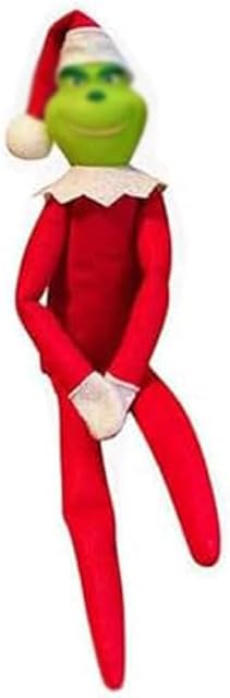 The Christmas Elf Plush Doll - Red and Green Elves for Home Decoration, Xmas Ornaments Tabletop Home Office Decor, Fun Toys Gifts and Christmas Decorations (red)