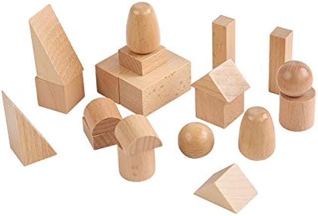 The Adena Montessori 3D Geometry Miniature Set in Mystery Bag - Montessori Wooden Materials Kids Toys