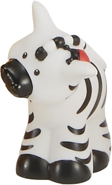 The Replacement Part Fisher-Price Little-People Noah's Ark Playset - BMM06 - DKV14 ~ Replacement Zebra with Ladybug on Head Figure, White, Black, Red