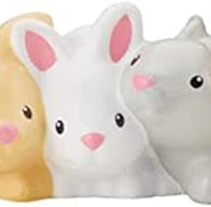 The Replacement Part for Fisher-Price Little People Farm Animals Playset - DFN55 ~ Replacement Gray, White and Tan Bunnies Figure