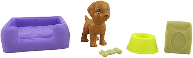 The Replacement Parts for Barbie Dollhouse Series - Barbie Dreamhouse - FHY73 - Replacement Dog, Bowl, Bone, Food Bag and Bed