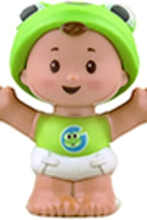 The Replacement Baby Figure ~ Baby Wearing Frog Shirt and Frog Hat for Fisher-Price Little People Bundle 'n Play Playset - GKY42